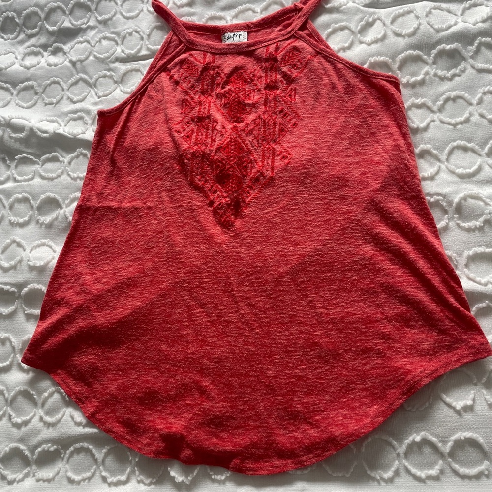 Coral Sleeveless and Flowy Tank Top